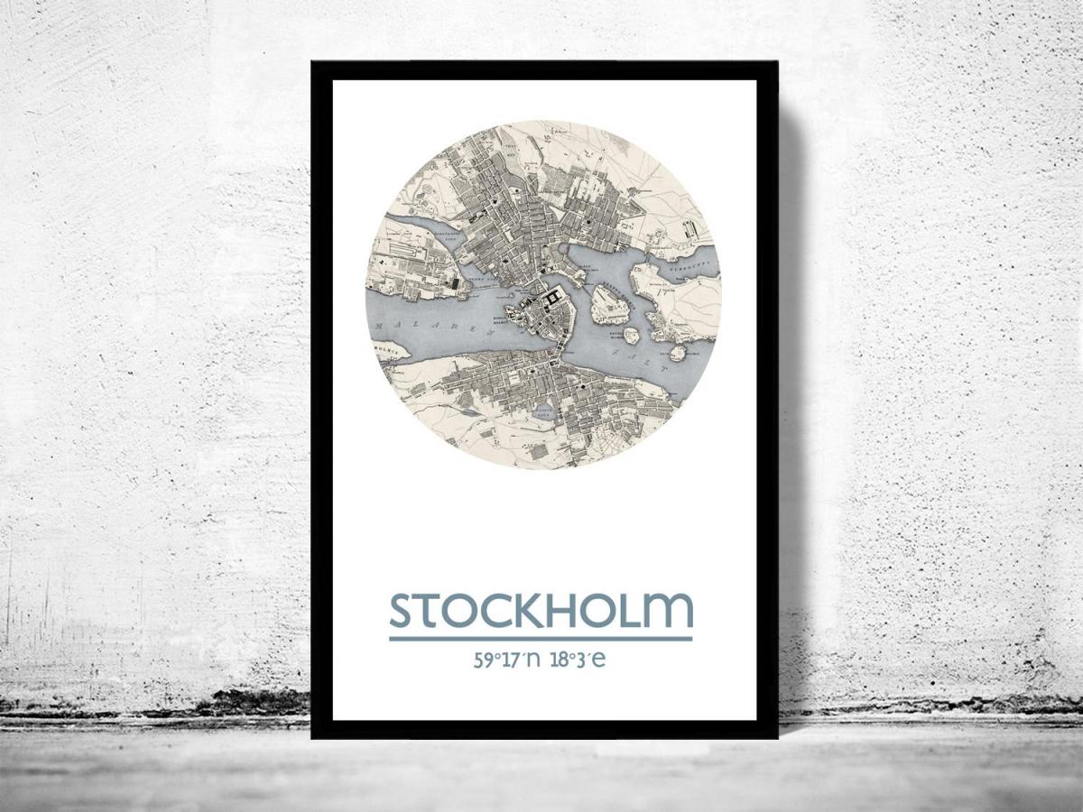 karte za Stockholm, karta bilbord 