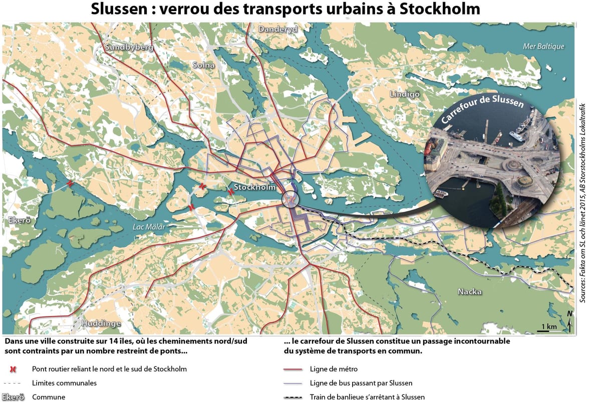 karta слюссен u Stockholmu