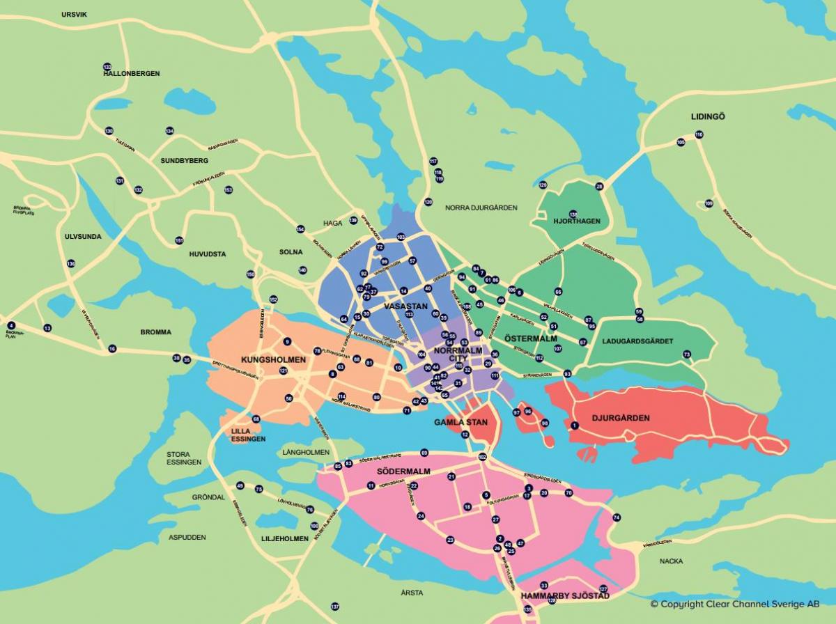 karta grada bicikla karti u Stockholmu