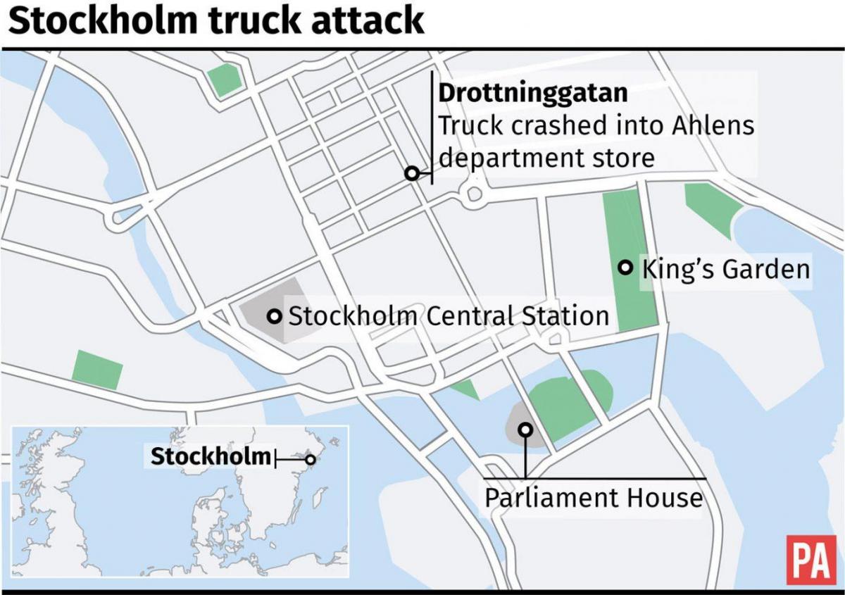 karta drottninggatan u Stockholmu