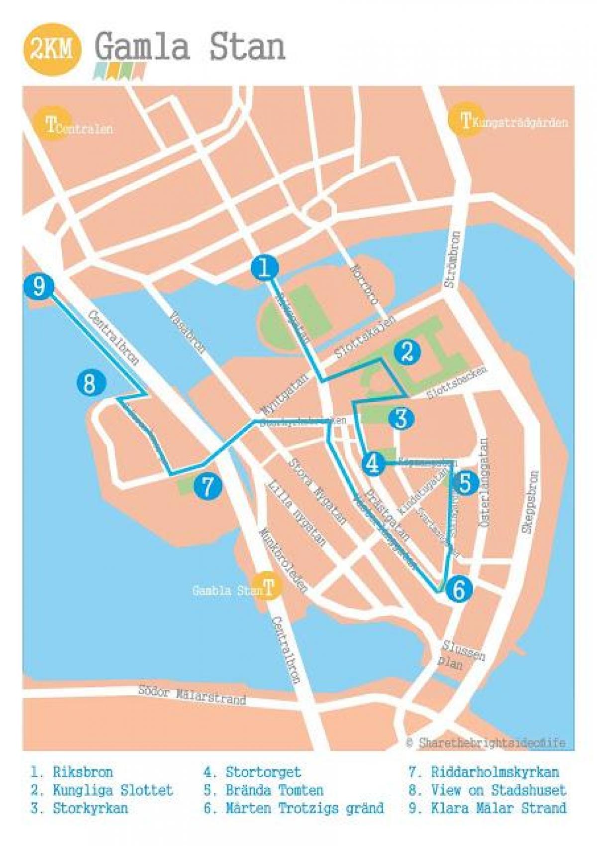 Stockholm gamla stan karti