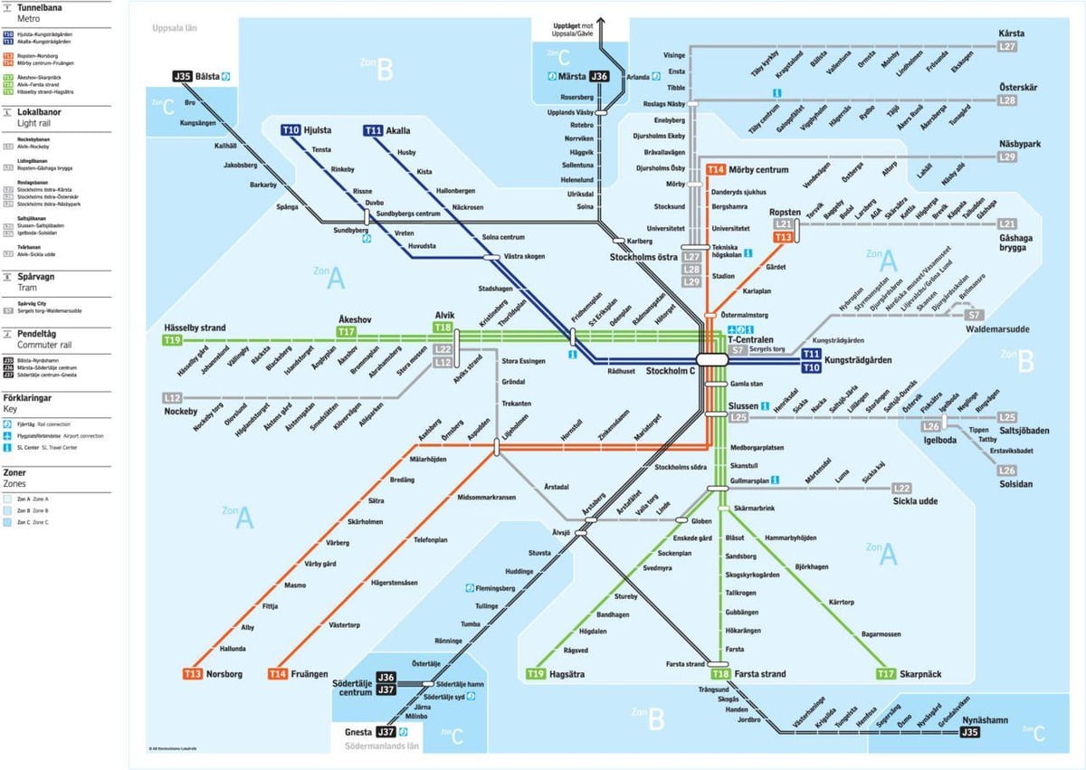 Glavnog željezničkog kolodvora u Stockholmu karti