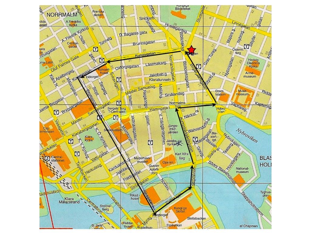 šetnja po Stockholm karti