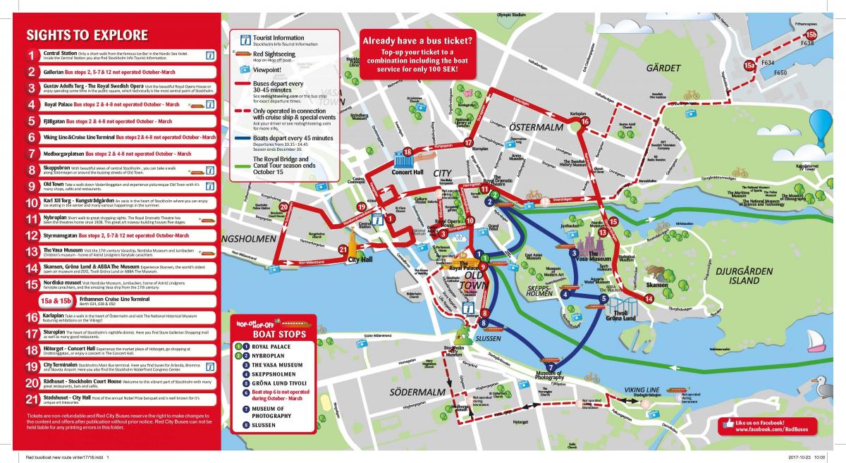 Stockholm crveni autobus karticom