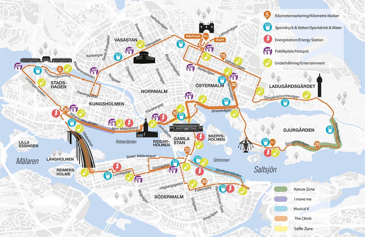karta Stockholm maraton