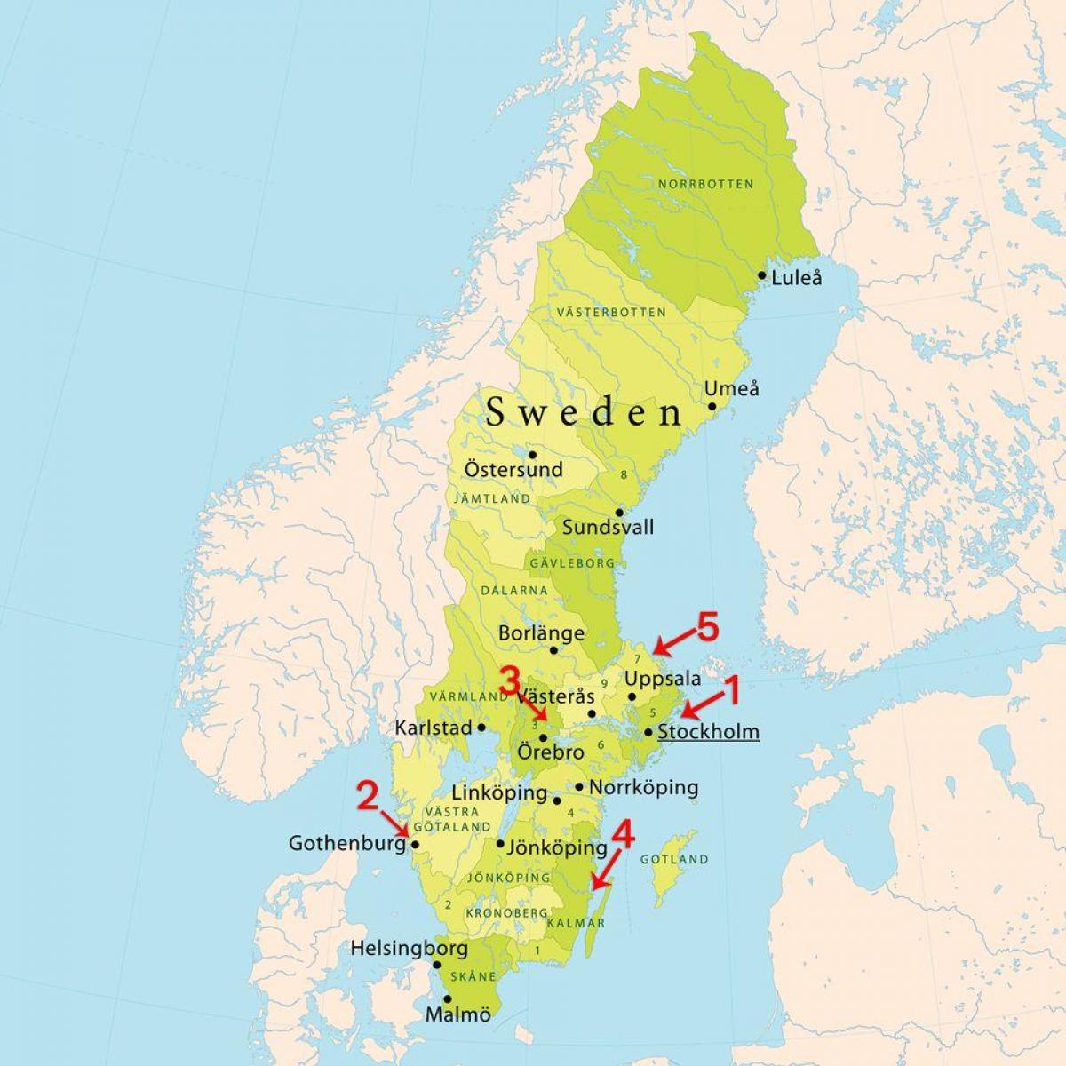 karte za Stockholm plaže