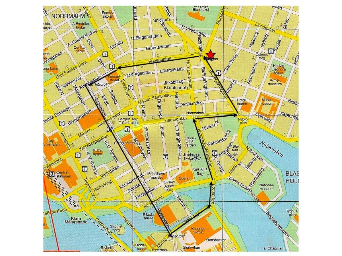 šetnja po Stockholm karti