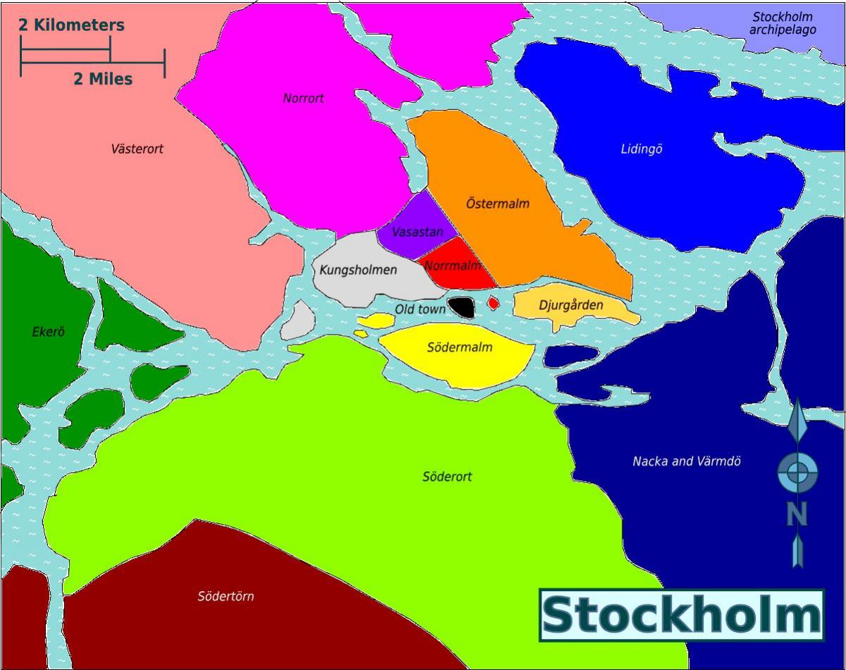 karte za Stockholm područja