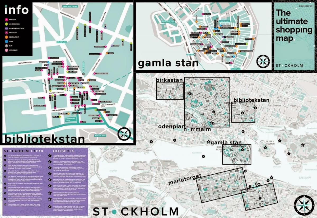 karte za Stockholm-trgovine