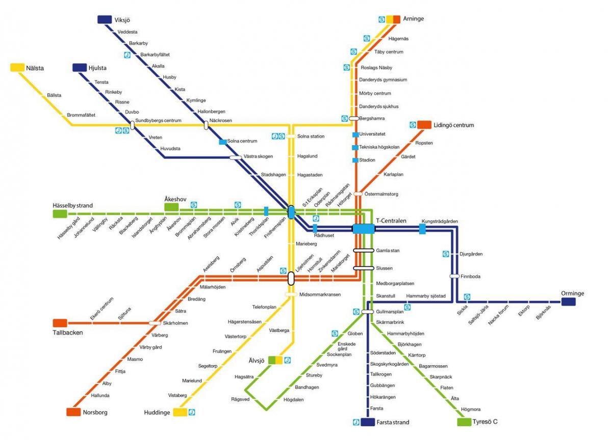 karte za Stockholm metro art