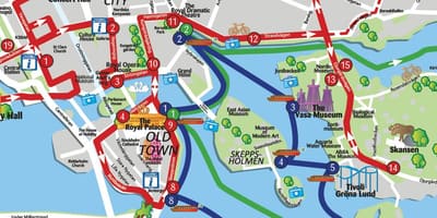 Stockholm znamenitosti kartica