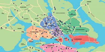 Karta grada bicikla karti u Stockholmu