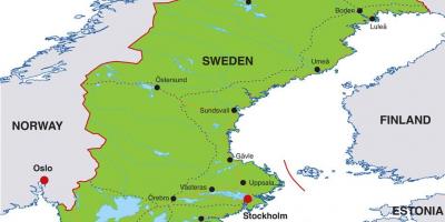 Glavni grad Švedske na karti