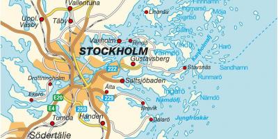 Stockholm, Švedska karti grada 