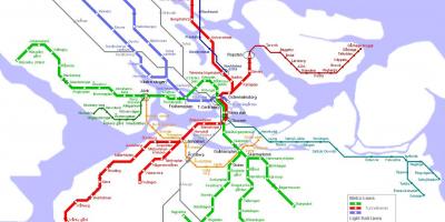 Karta podzemne željeznice Stockholm Švedska