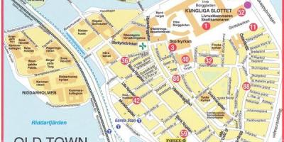 Karta starog grada u Stockholmu, Švedska