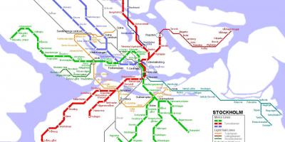 Karta podzemne željeznice Stockholm