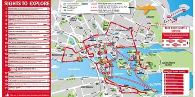 Znamenitosti Stockholm na karti
