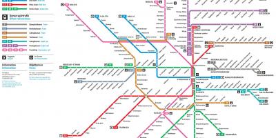 Stockholm željezničke mreže na karti